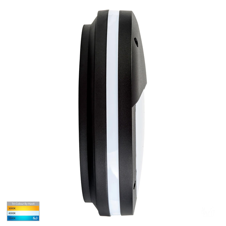 HV3671T-BLK - Stor Black LED Bunker Light with Eyelid