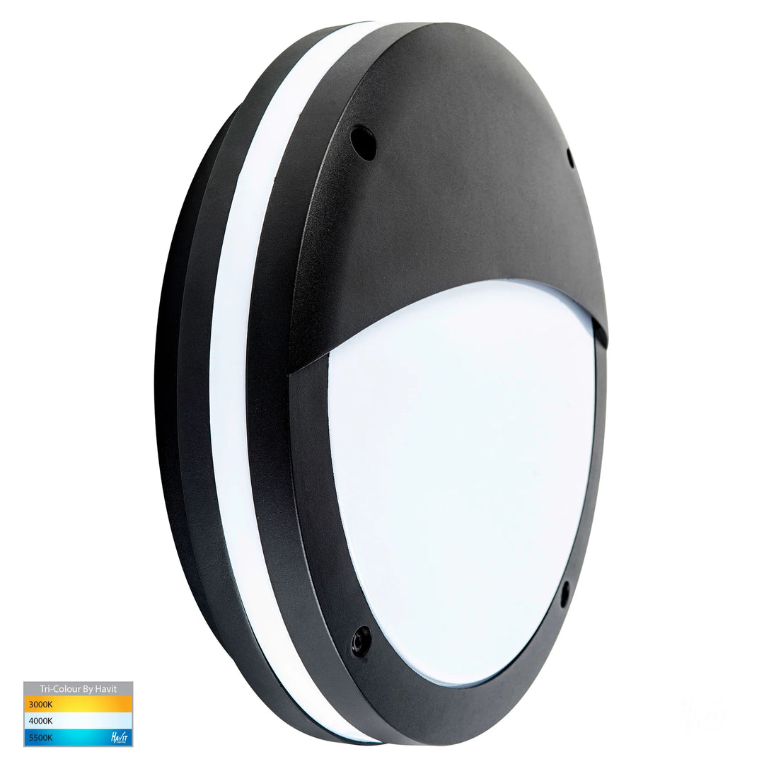 HV3671T-BLK - Stor Black LED Bunker Light with Eyelid