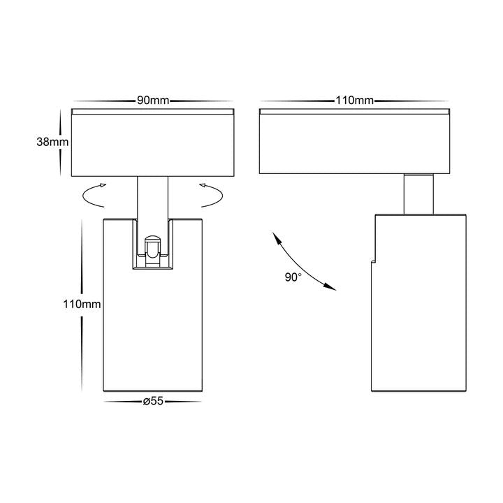 HV3681T- Revo Single Adjustable Wall Light