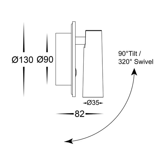 HV3688T - Lesen  Single Adjustable Wall Light with Back Light