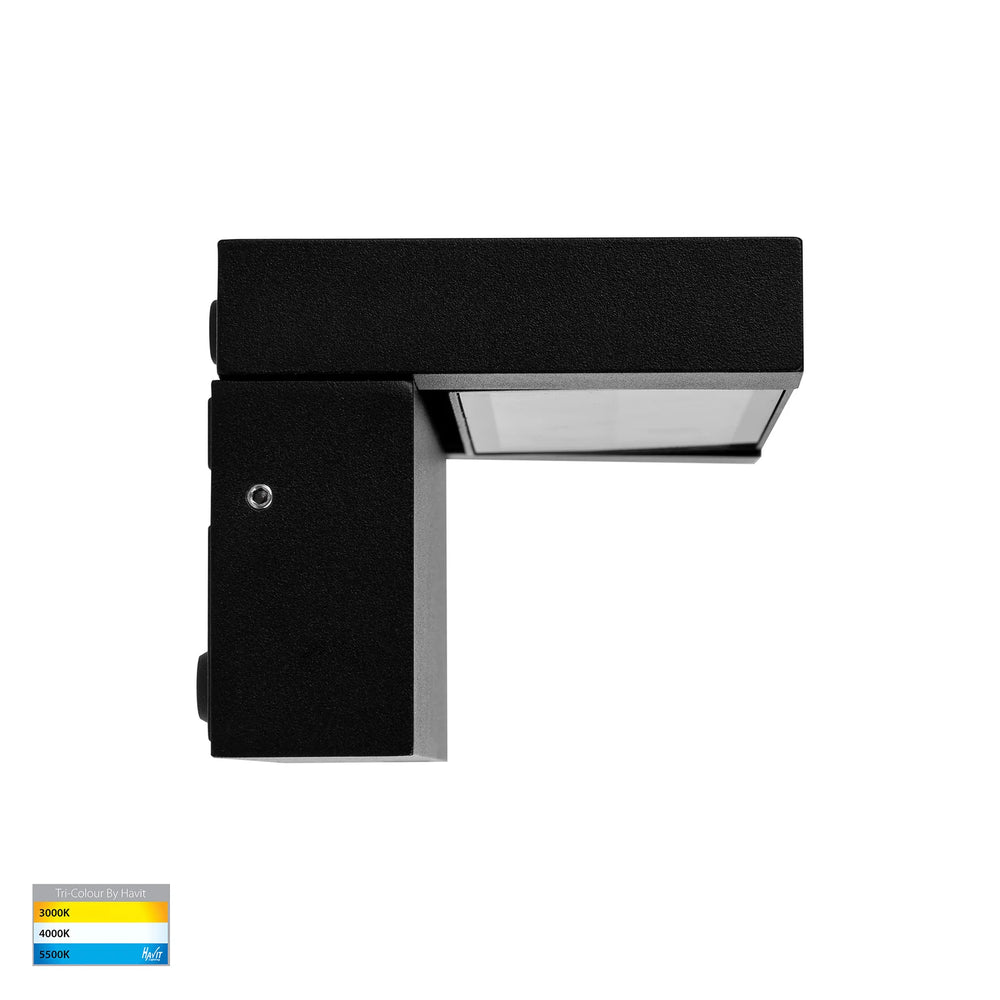 HV3731T-BLK- Locu Aluminium Black Adjustable 12w LED Floodlight Wall light