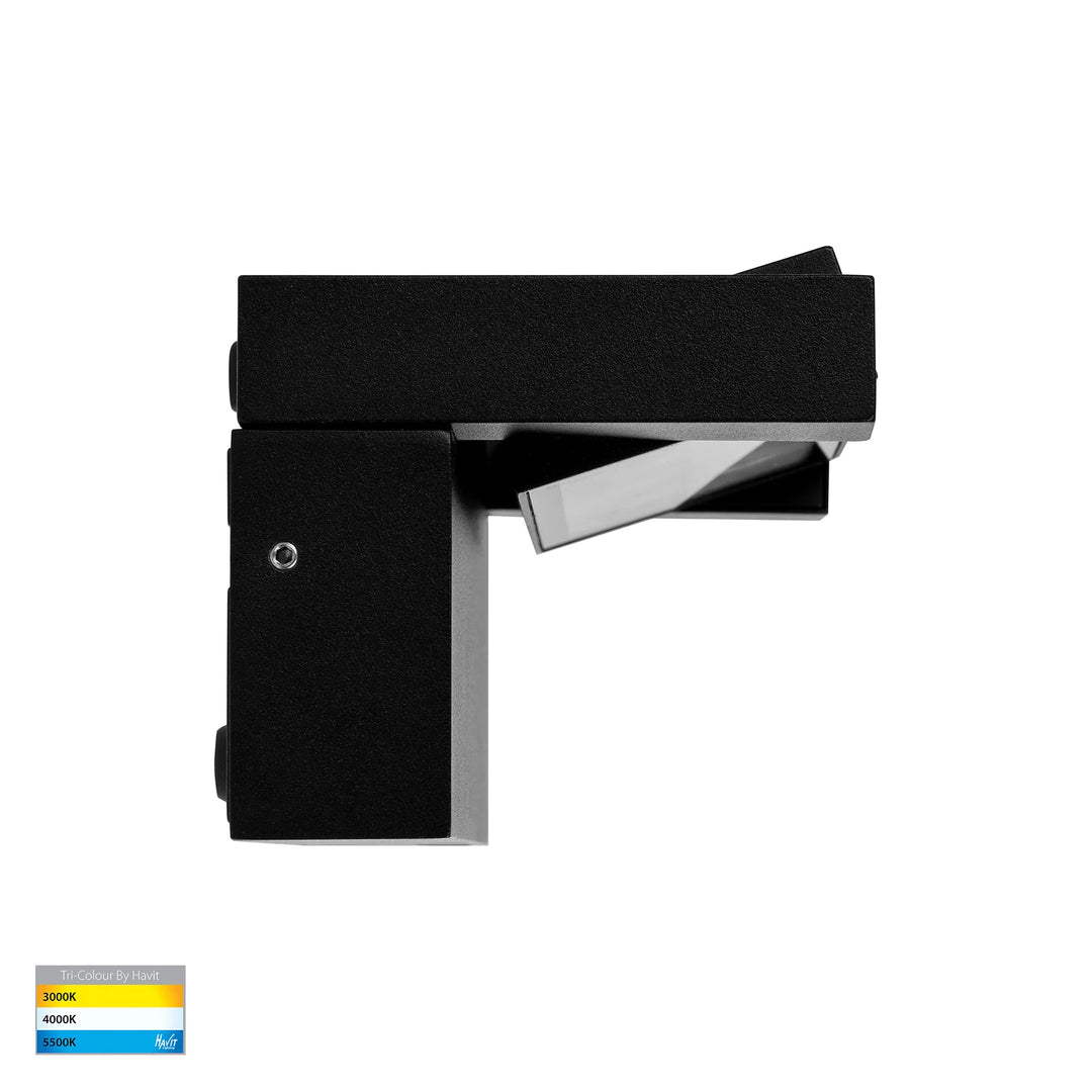 HV3731T-BLK- Locu Aluminium Black Adjustable 12w LED Floodlight Wall light