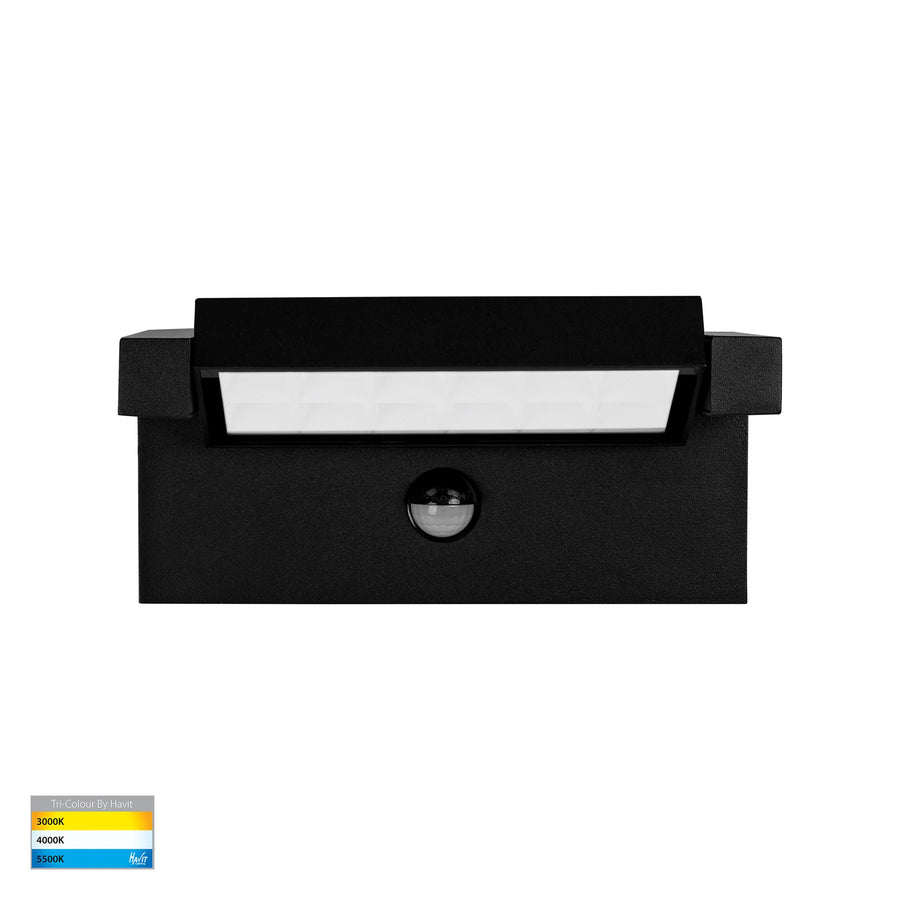 HV3732T-BLK-PIR - Locu Aluminium Black Adjustable 24w LED Floodlight with Sensor Flood and Sensor light