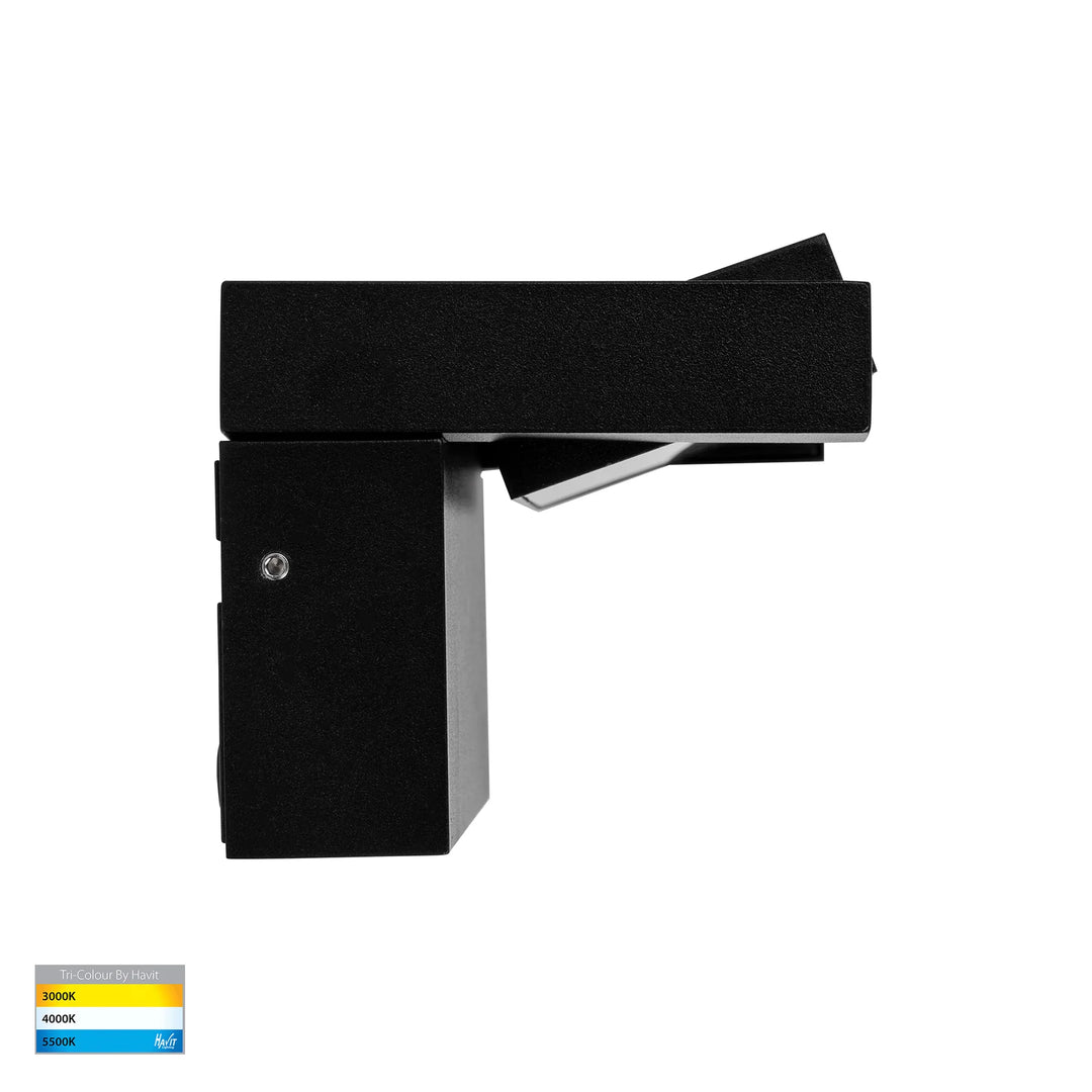 HV3733T-BLK - Locu Aluminium Black 36w Adjustable LED Floodlight Flood and Sensor light