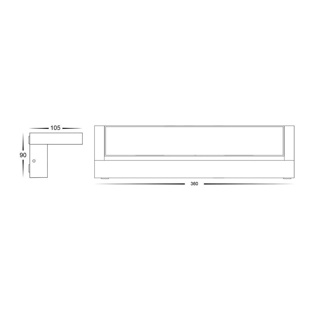 HV3733T-BLK - Locu Aluminium Black 36w Adjustable LED Floodlight Flood and Sensor light