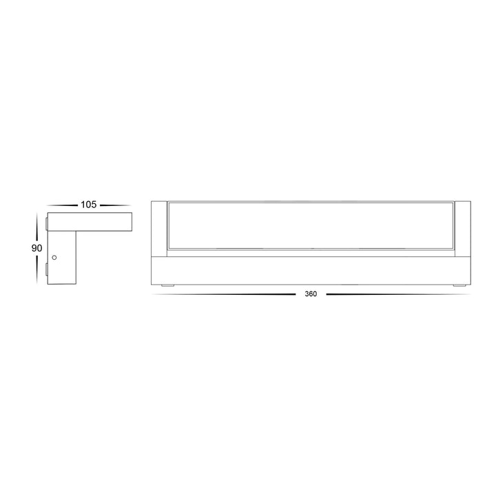 HV3733T-BLK - Locu Aluminium Black 36w Adjustable LED Floodlight Flood and Sensor light