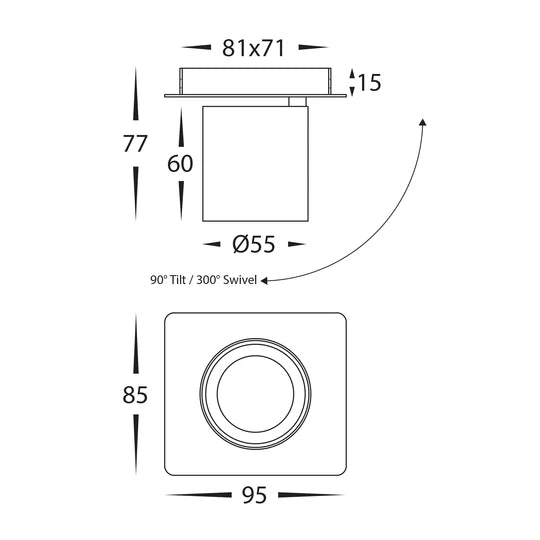 HV4003T - Sbarra 1 Light Adjustable Bar Light Spot light