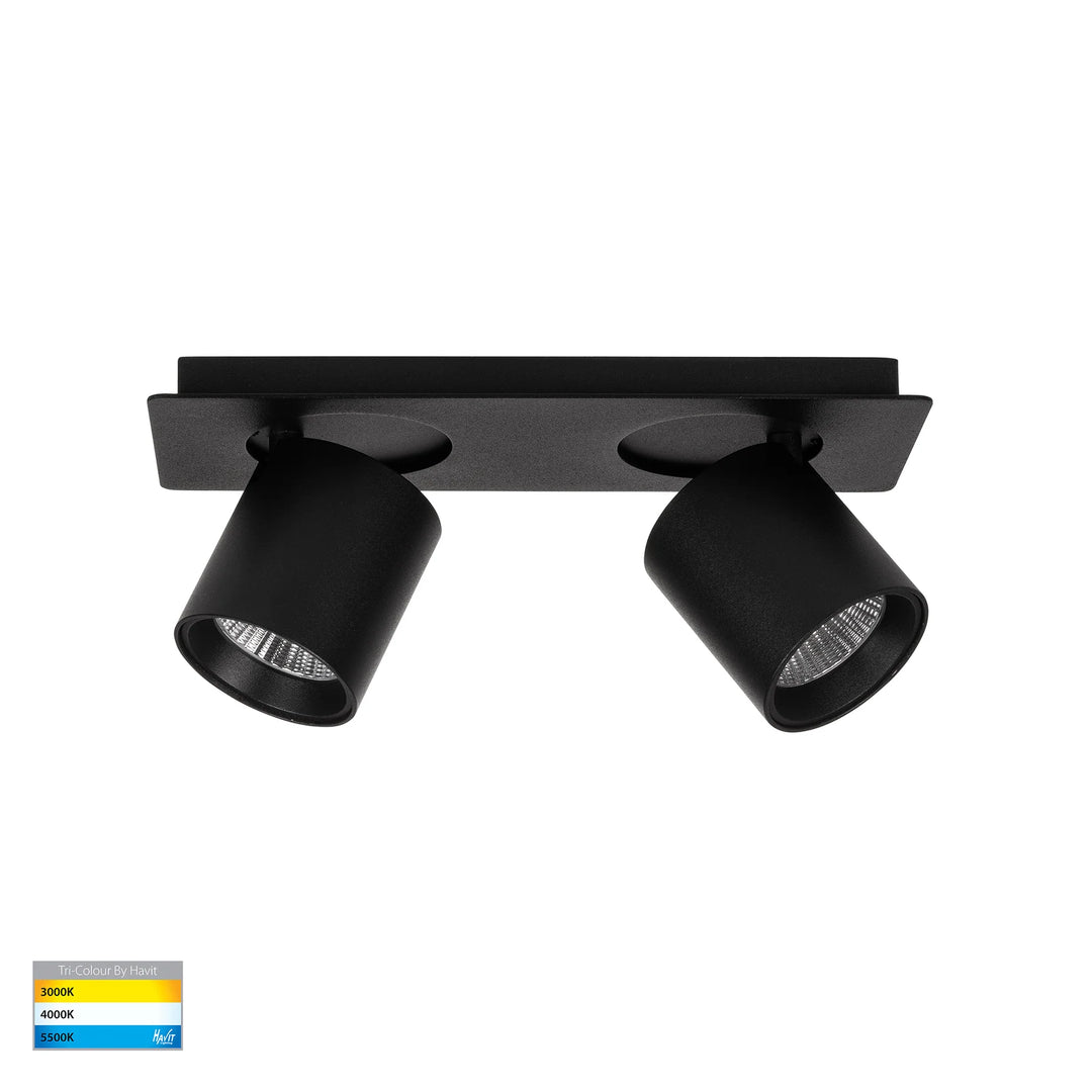 HV4003T - Sbarra 2 Light Adjustable Bar Light Black Spot light