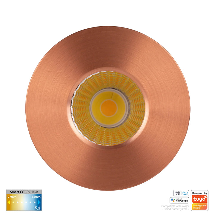 HV5511CCT - Prime Fixed CCT WIFI LED Downlight Copper Downlight