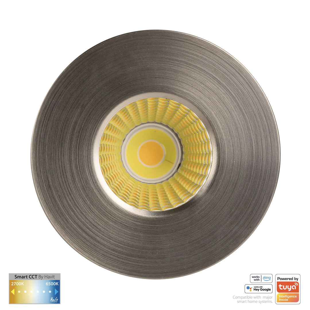 HV5511CCT - Prime Fixed CCT WIFI LED Downlight Nickel Downlight