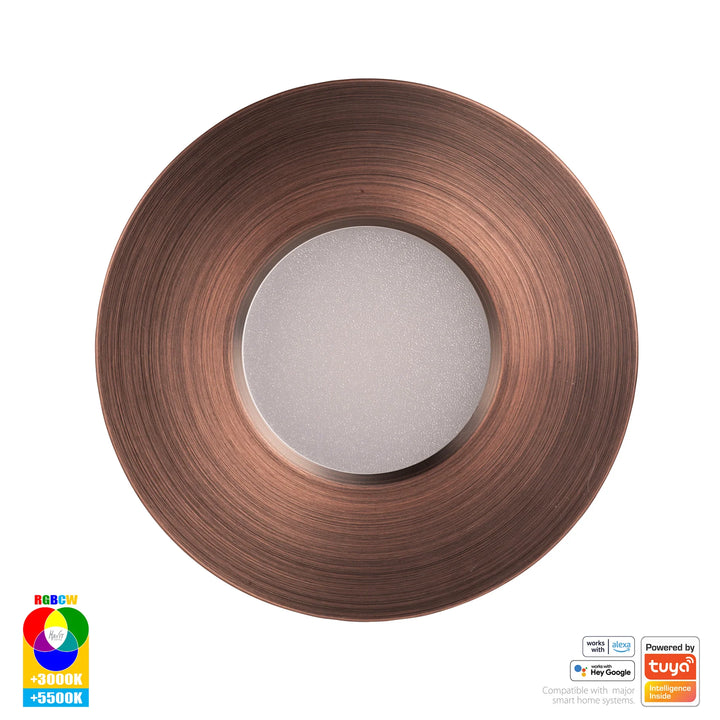 HV5511RGBCW- Prime Fixed RGBCW WIFI LED Downlight Antique Brass Downlight