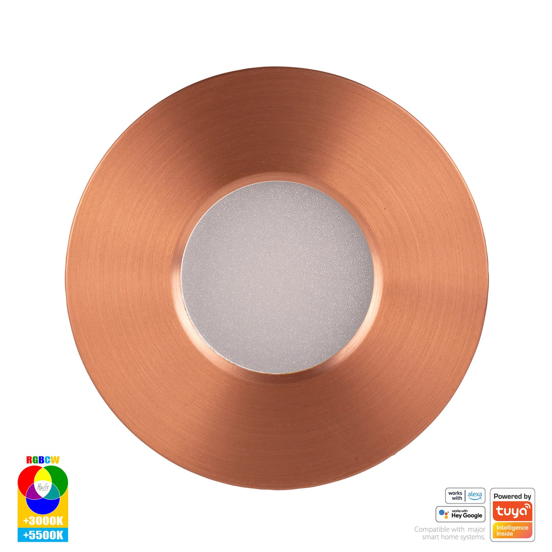 HV5511RGBCW- Prime Fixed RGBCW WIFI LED Downlight Copper Downlight