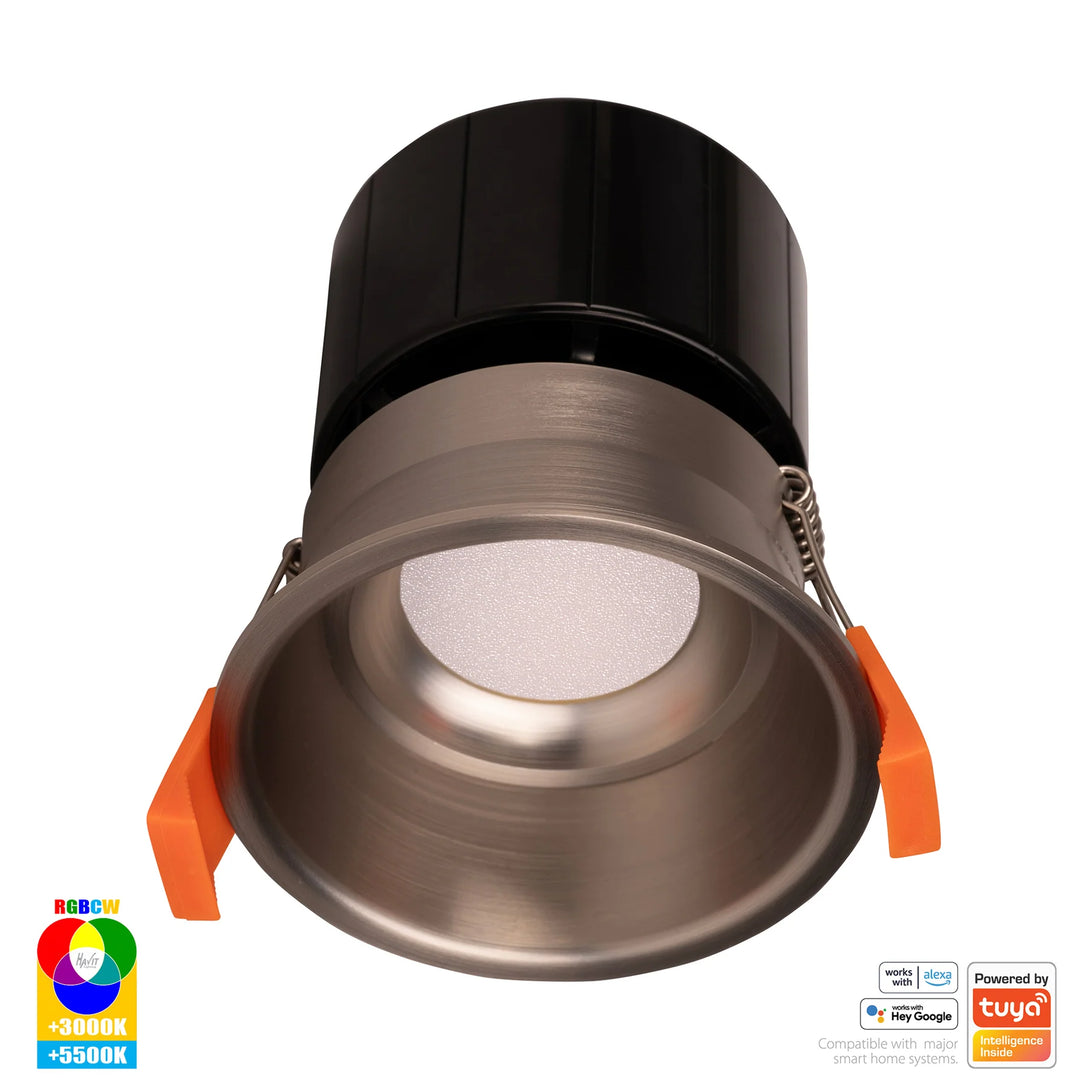 HV5513RGBCW - Prime Fixed Deep RGBCW WIFI LED Downlight Nickel Downlight