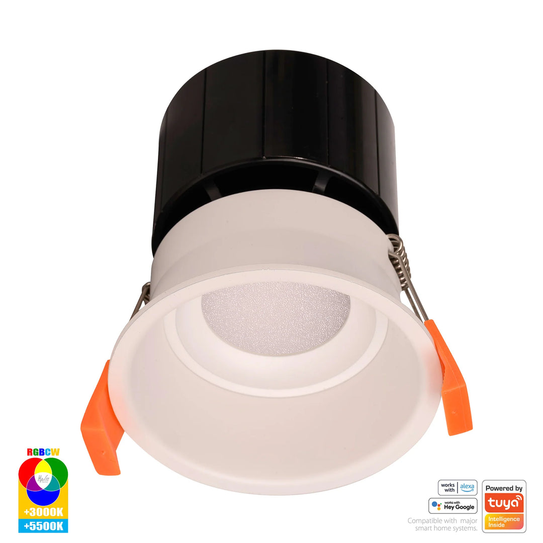 HV5513RGBCW - Prime Fixed Deep RGBCW WIFI LED Downlight White Downlight