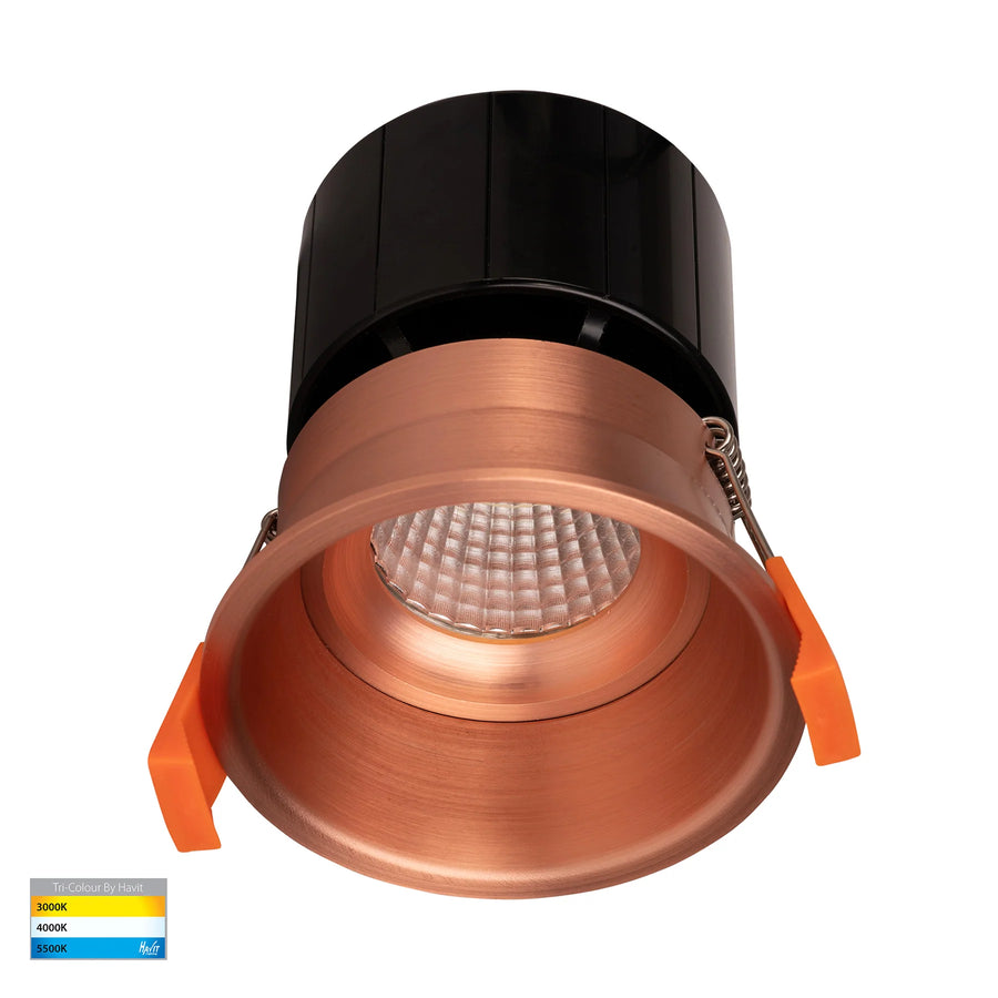HV5513T - Prime Black/White Fixed Deep LED Downlight Copper Downlight