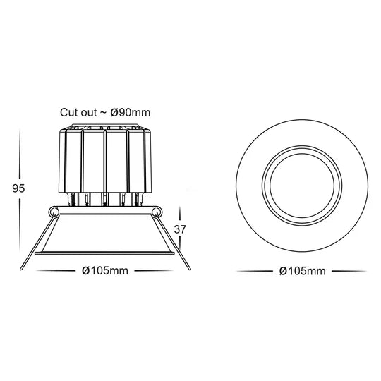 HV5514RGBCW - Prime Fixed Deep RGBCW WIFI LED Downlight