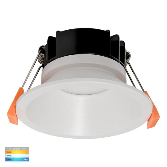 HV5528D2W - Gleam Black/White Fixed Dim to Warm LED Downlight