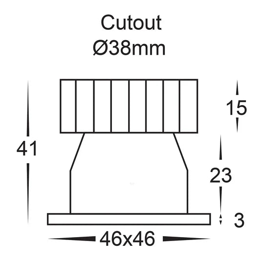 HV5701T - Niche Black/White Square Mini Recessed Downlight