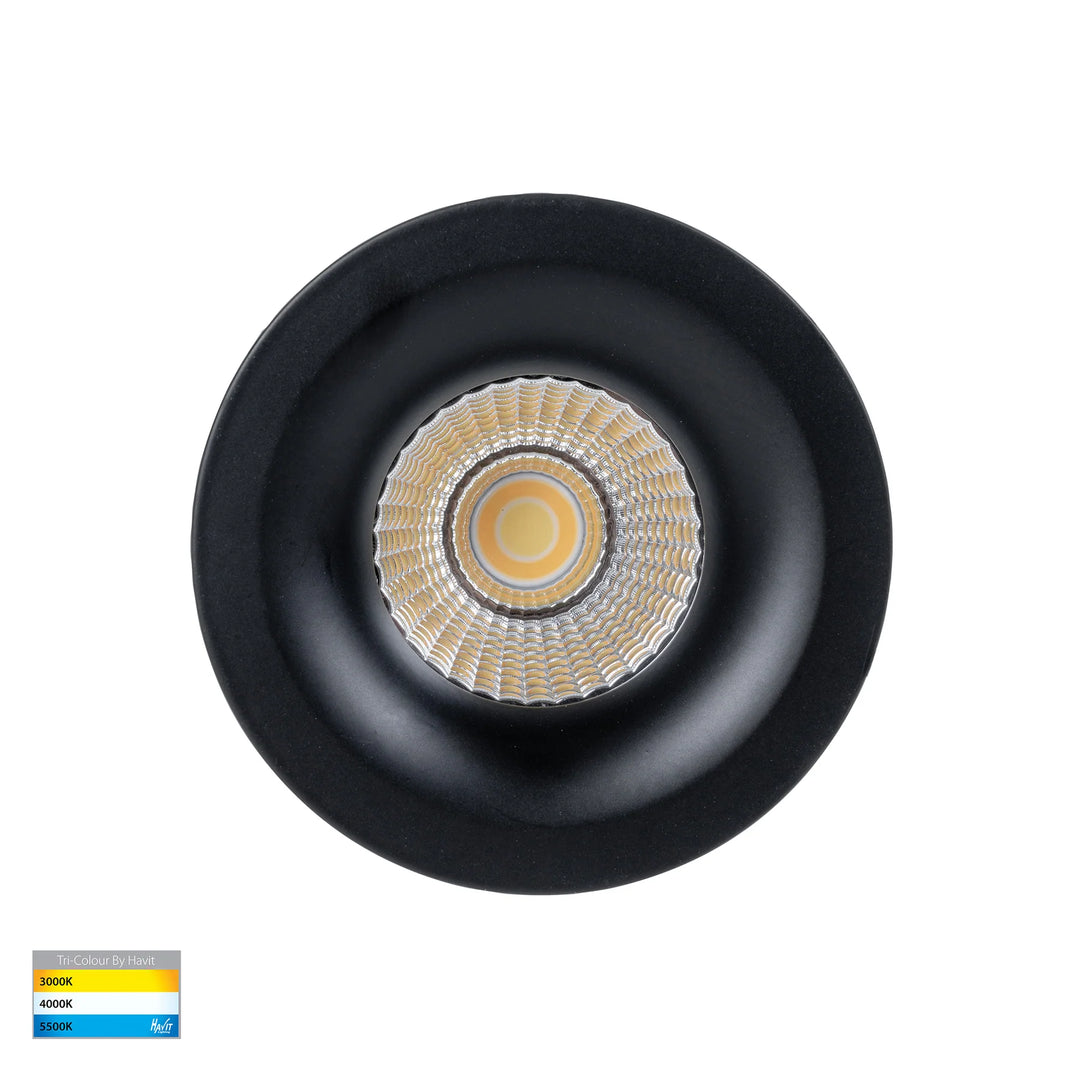HV5703T-BLK - 55mm Niche Round Recessed Downlight Black Downlight