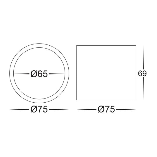 HV5802T-Nella Black/White 7w Surface Mounted LED Downlight