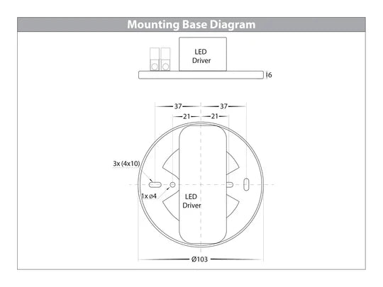 HV5803T-EXT- Nella Black/White 12w Surface Mounted LED Downlight with Extension