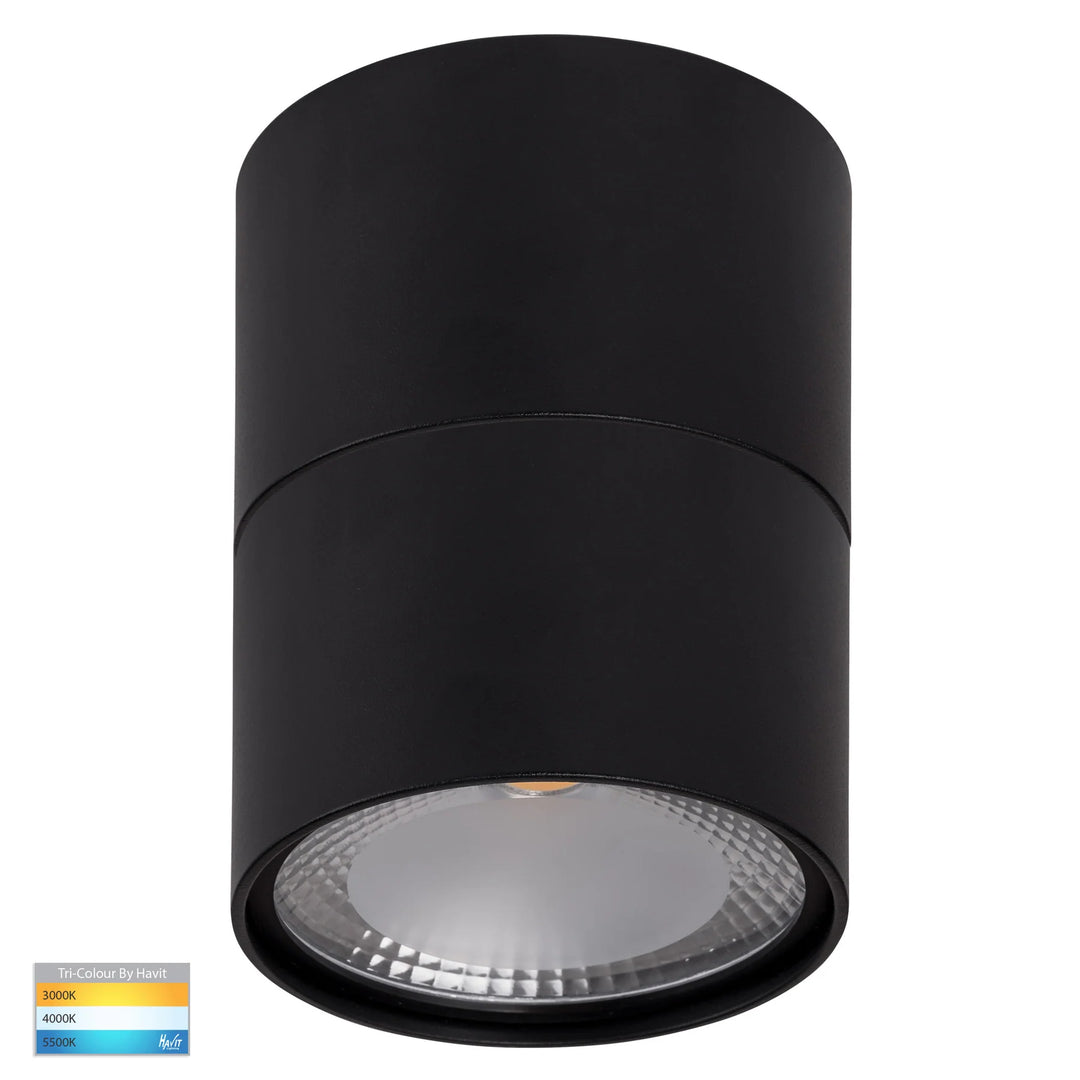 HV5803T-EXT- Nella Black/White 12w Surface Mounted LED Downlight with Extension