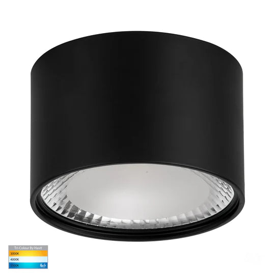 HV5803T - Nella Black/White 12w Surface Mounted LED Downlight