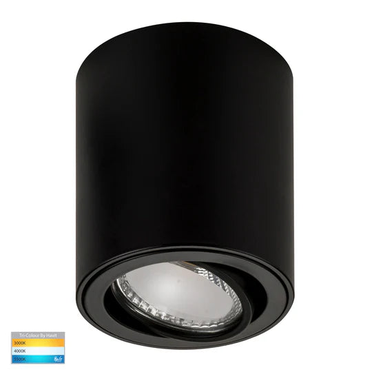 HV5812T - Nella 7w LED Black/White Adjustable Surface Mounted Downlight