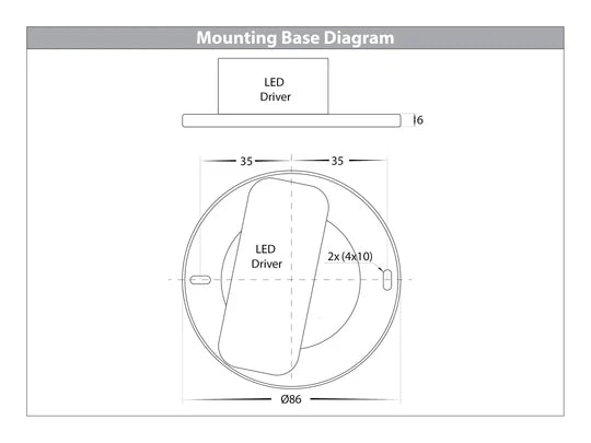 HV5813T- Nella 12w LED Black/White Adjustable Surface Mounted Downlight