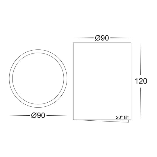 HV5813T- Nella 12w LED Black/White Adjustable Surface Mounted Downlight