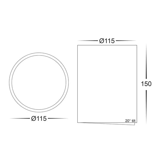 HV5815T- NELLA 18w LED Black/White Adjustable Surface Mounted Downlight