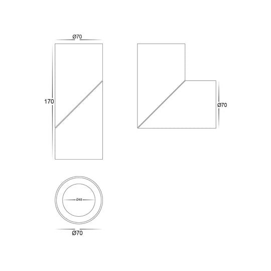 HV5823T - Nella Black/White 12w Surface Mounted Rotatable LED Downlight