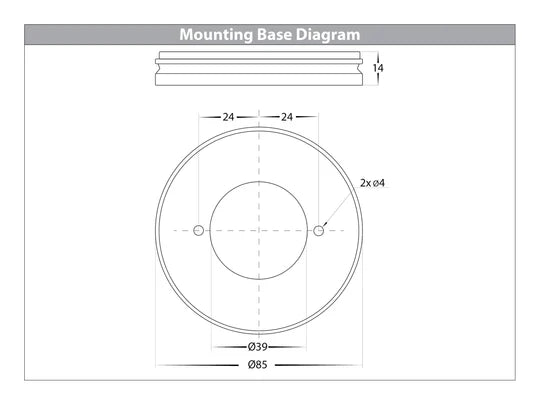 HV5824T- Nella Black/White 18w Surface Mounted Rotatable LED Downlight