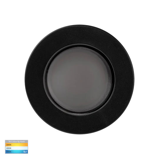 HV5831T-BLK - Lexan Black/White 9in1 Surface Mounted GU10 LED Downlight