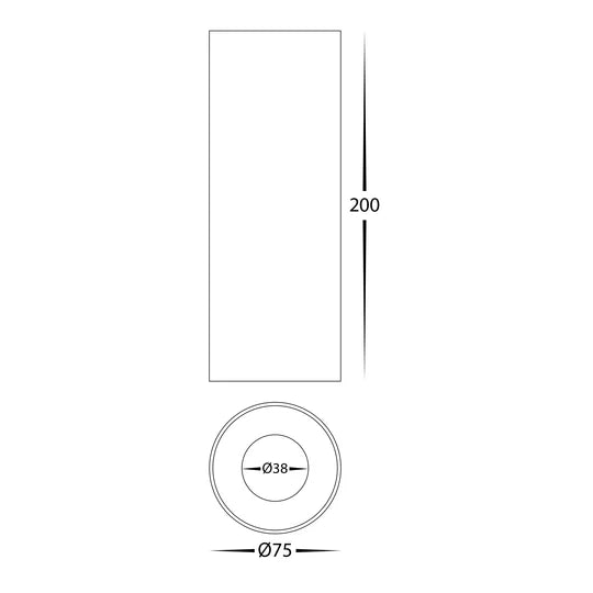 HV5841S-EXT Nella Black/White 7w Surface Mounted LED Downlight