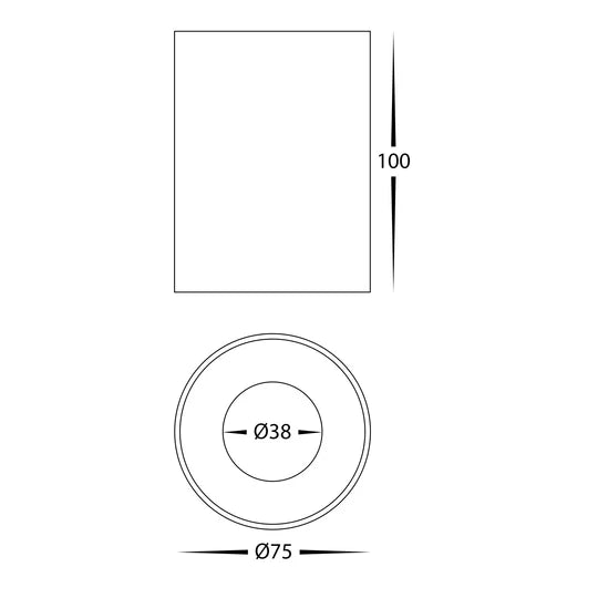 HV5841S- Nella Black/White 7w Surface Mounted LED Downlight