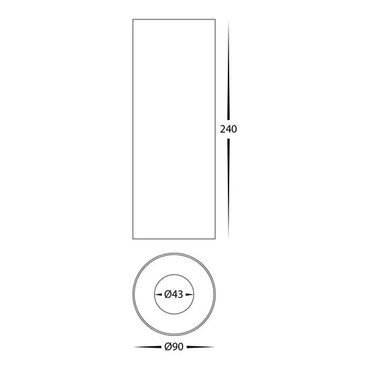 HV5842S-EXT - Nella Black/White 12w Surface Mounted LED Downlight