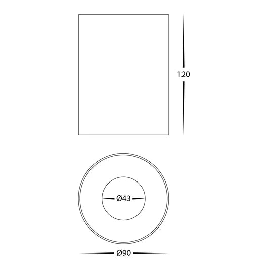 HV5842S- Nella Black/White 12w Surface Mounted LED Downlight