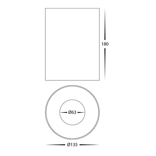 HV5844S - Nella Black/White 24w Surface Mounted LED Downlight