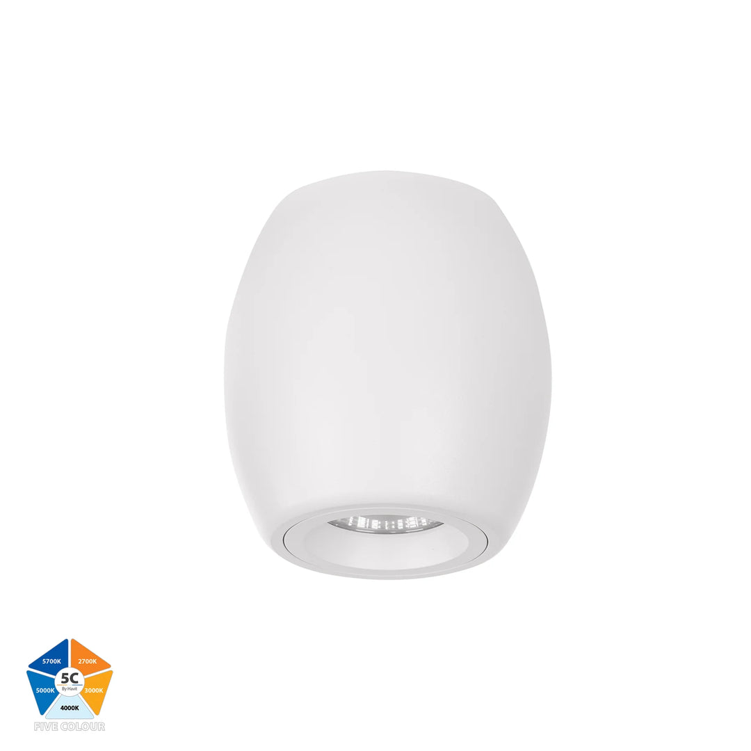 HV5848S - Nella 7w Surface Mounted LED Downlight White Surface Mount Downlight