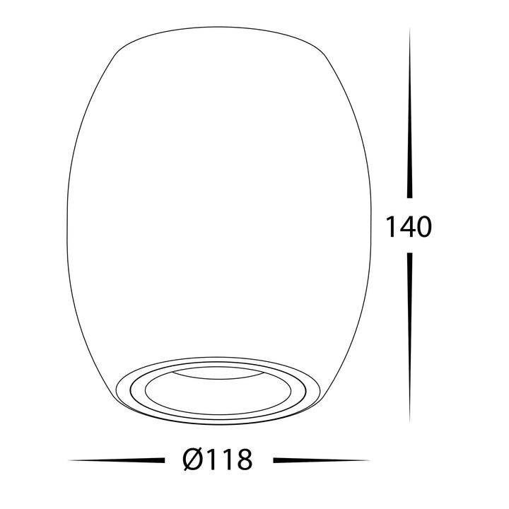 HV5849S - Nella 12w Surface Mounted LED Downlight Surface Mount Downlight