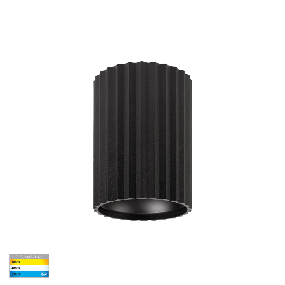 HV5851S | HV5851S-12V - Nella 7w Surface Mounted LED Downlight Black Surface Mount Downlight