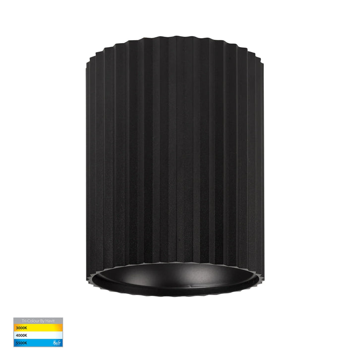 HV5853S | HV5853S-12V - Nella 18w Surface Mounted LED Downlight Black Surface Mount Downlight