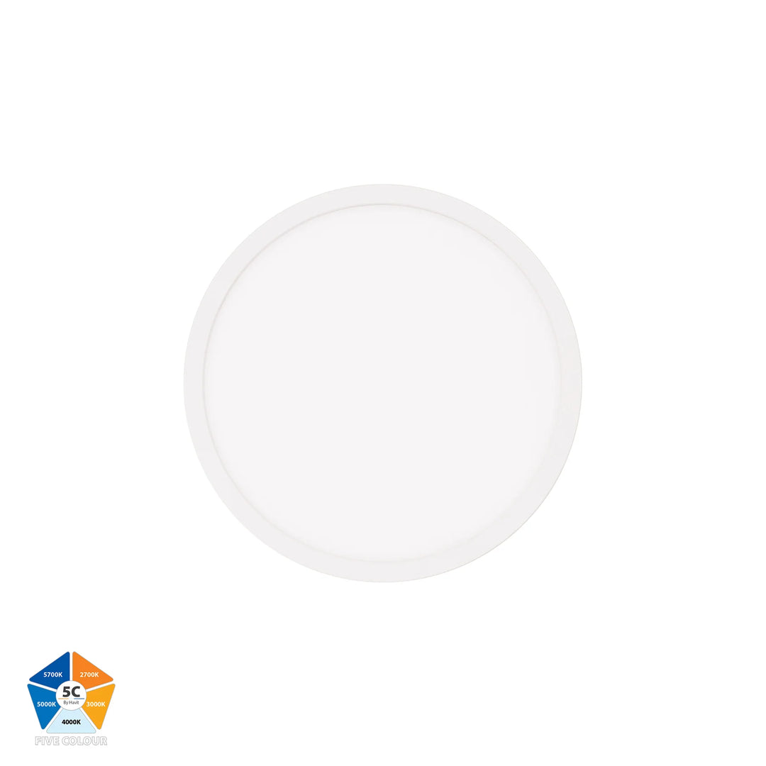 HV5863S-WHT - Auster White 18w LED Ceiling Mounted Oyster Light
