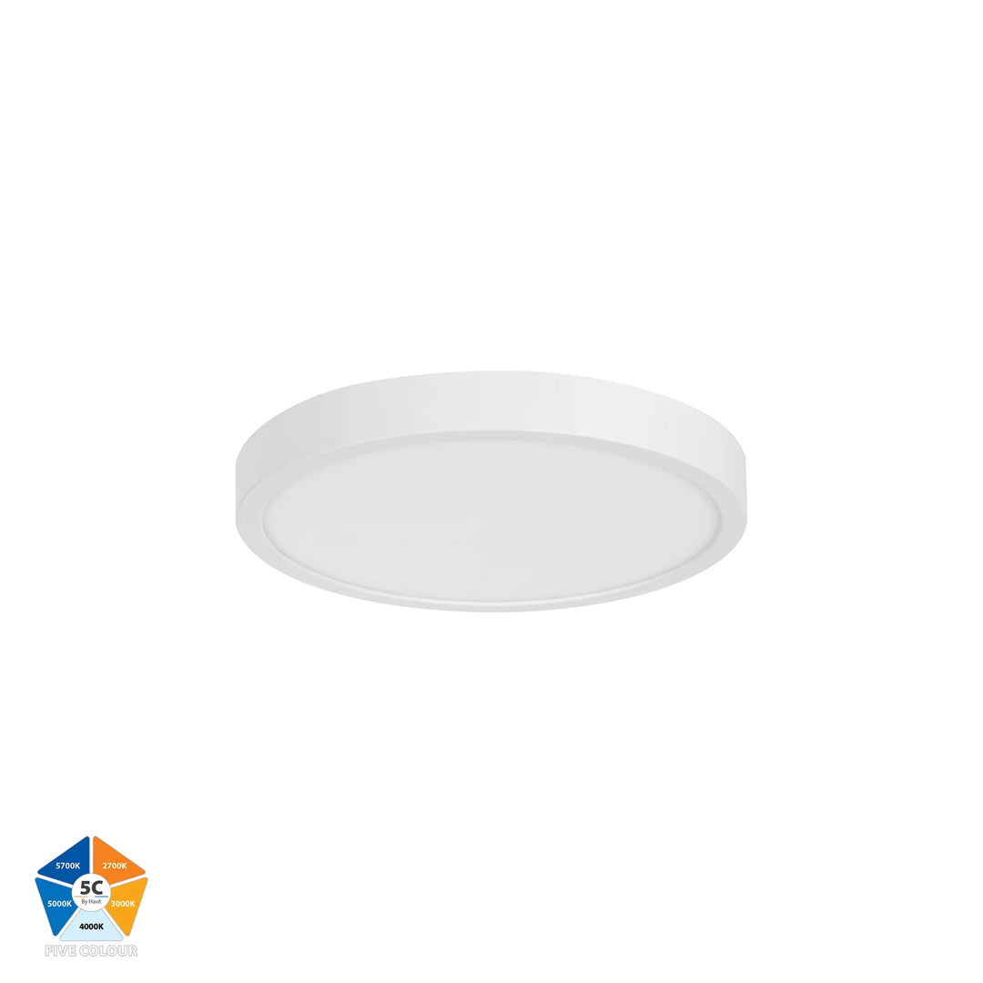 HV5863S-WHT - Auster White 18w LED Ceiling Mounted Oyster Light