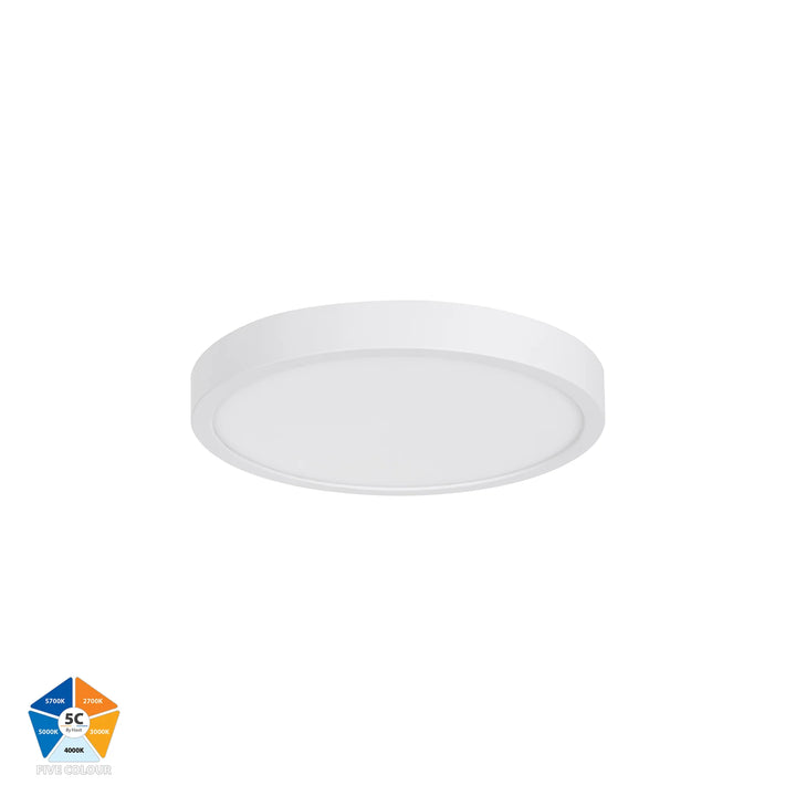 HV5863S-WHT - Auster White 18w LED Ceiling Mounted Oyster Light