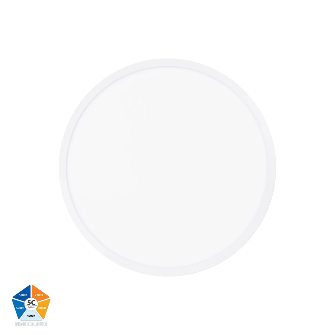 HV5864S-WHT - Auster White 24w LED Ceiling Mounted Oyster Light