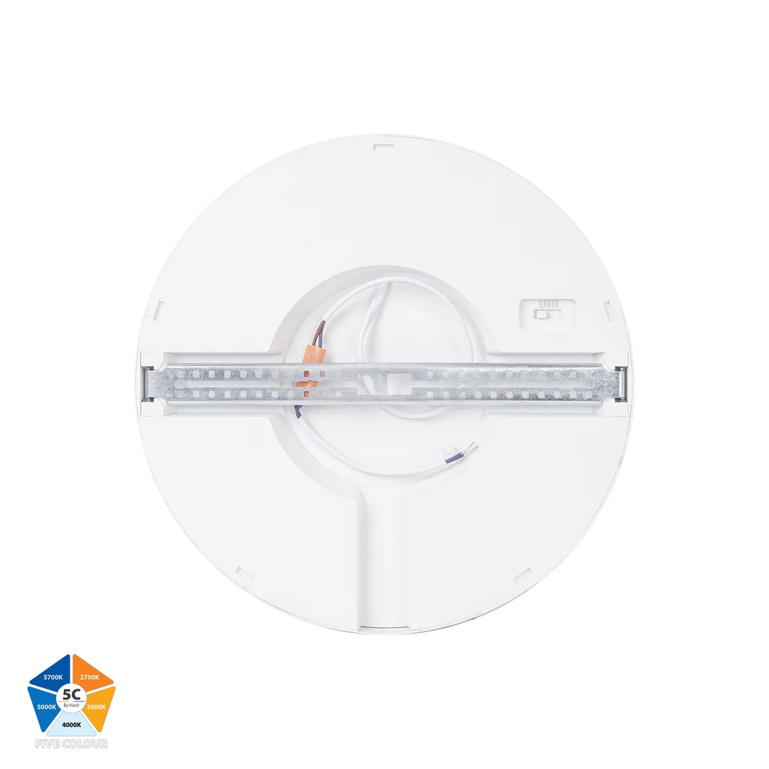 HV5864S-WHT - Auster White 24w LED Ceiling Mounted Oyster Light