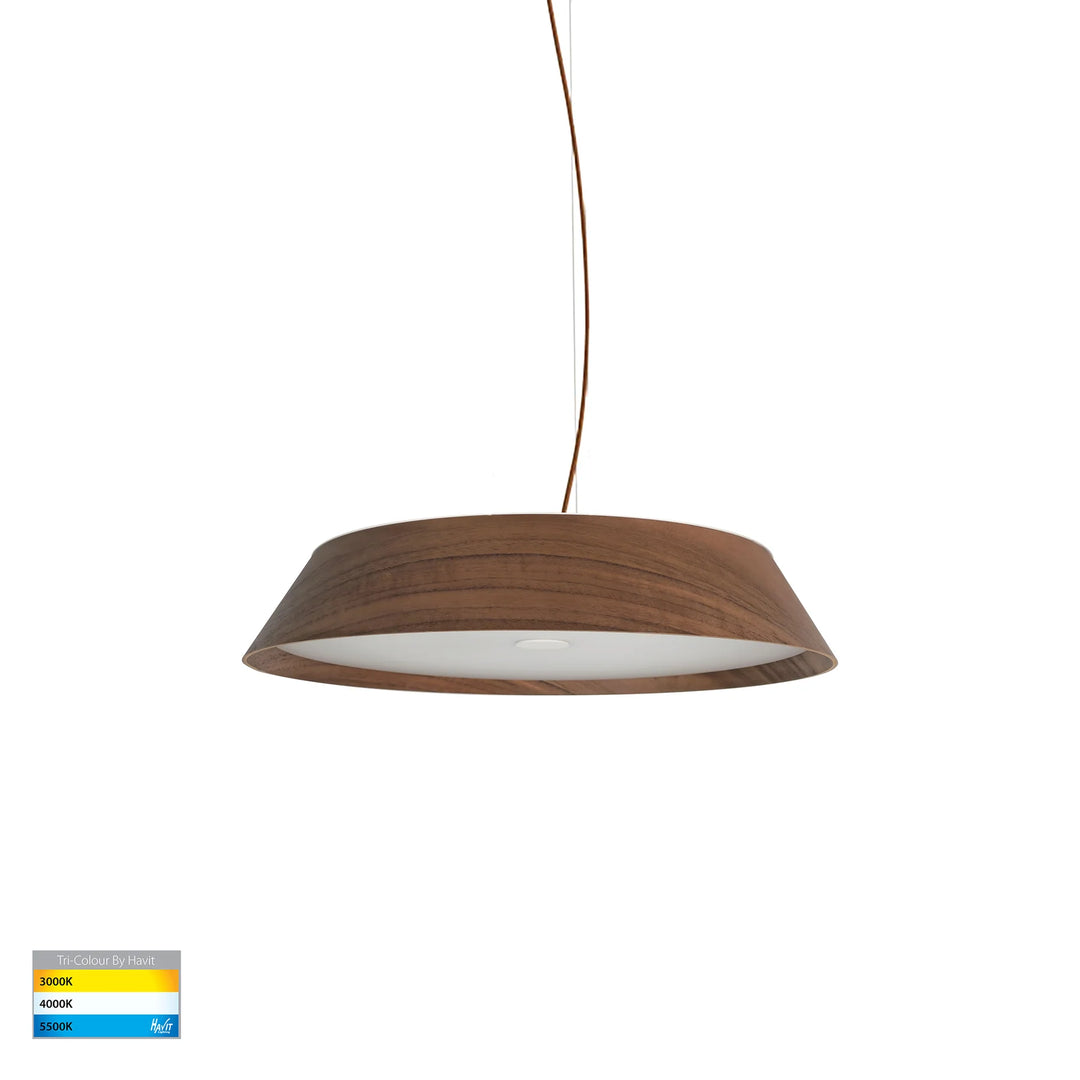 Noyer Walnut Timber LED Pendant