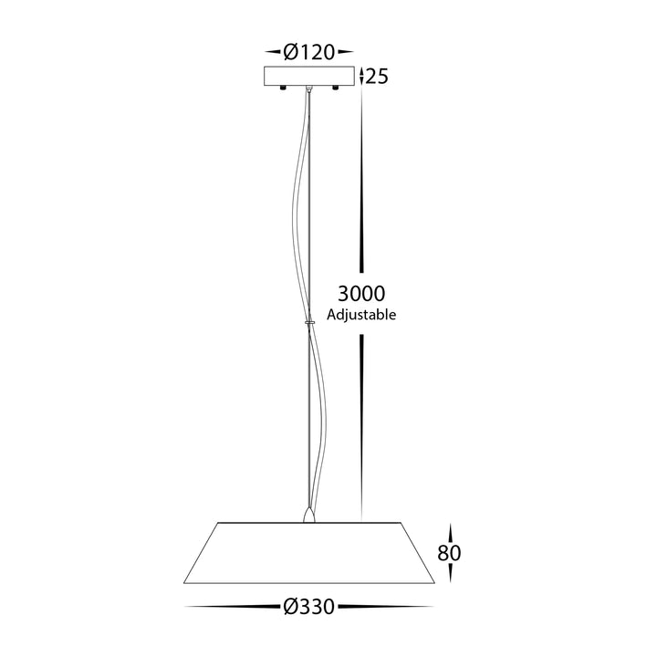 Noyer Walnut Timber LED Pendant